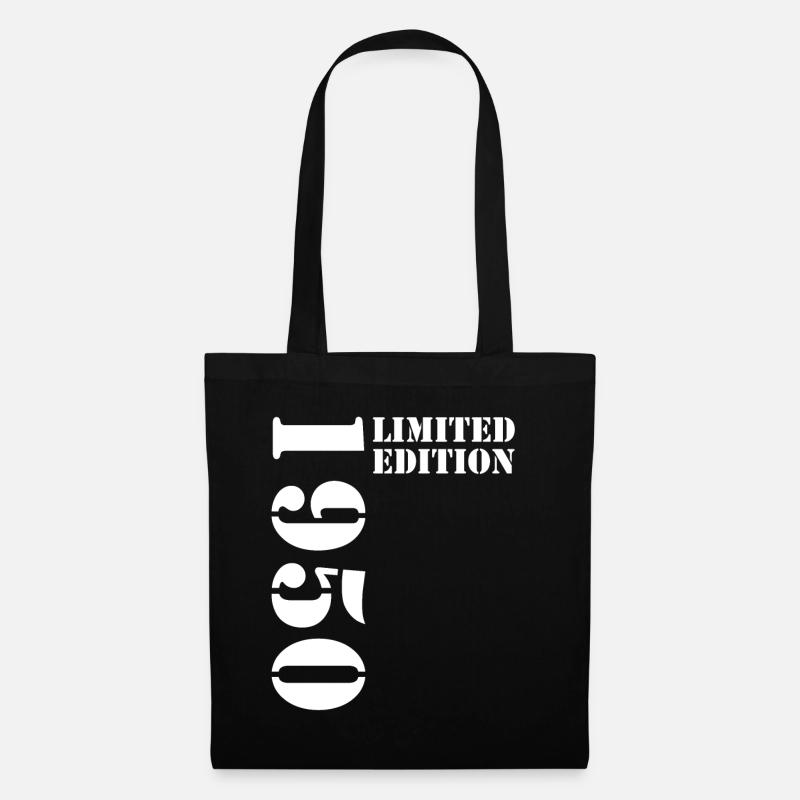 1950 Limited Edition Geburtstag Geschenk Frau Mann - Stoffbeutel - Schwarz