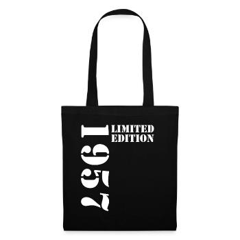 1957 édition limitée anniversaire cadeau femme mari - Sac en tissu - noir - Devant