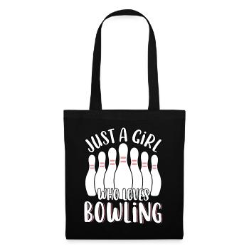 Just A Girl Who Loves Bowling Cute Women's - Tote Bag - black - Front