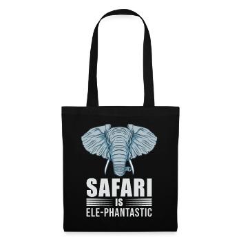 Safari ist Elephantastic Safari-Abenteuer Afrika - Stoffbeutel - Schwarz - Vorne