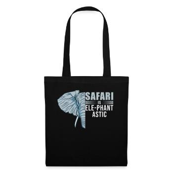 Safari ist Elephantastic Safari-Abenteuer Afrika - Stoffbeutel - Schwarz - Vorne