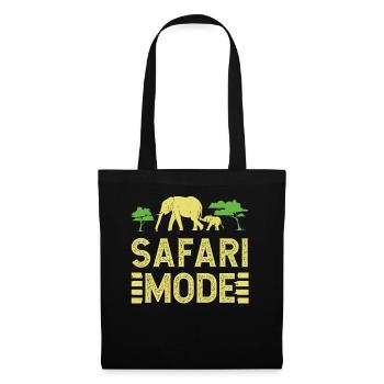 Safari-Mode - African Safari Adventures - Stoffbeutel - Schwarz - Vorne