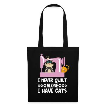 Quilter Seamstresses Saying Cat Love Pet - Tote Bag - black - Front