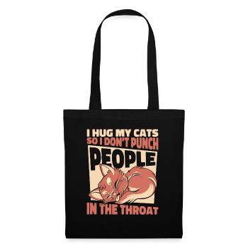 Chat Chats Amoureux Chat Propriétaire Chaton - Sac en tissu - noir - Devant