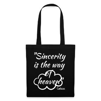 Sincerity is the way of heaven - Cloud image... - Tote Bag - black - Front