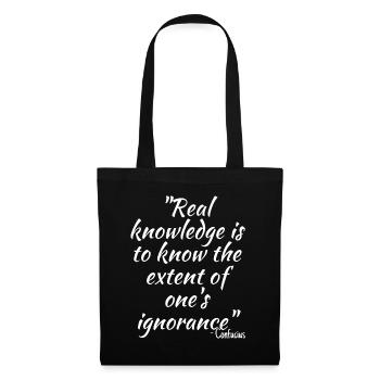 Real knowledge is to know the extent... - Tote Bag - black - Front
