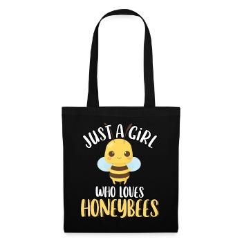 Just A Girl Who Loves Honeybees Cute Funny - Tote Bag - black - Front