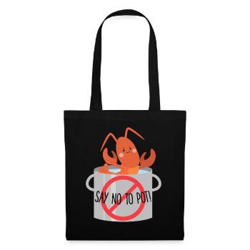 Say No To Pot Funny Lobster Festival Cute Seafood - Tote Bag - black - Front