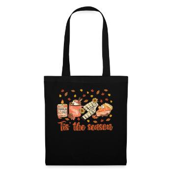 Tis The Season Cute Colorful Fall Leaves Autumn - Tote Bag - black - Front