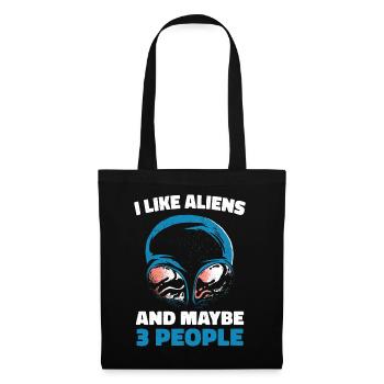 Alien UFO Aliens Außerirdischer - Tote Bag - black - Front