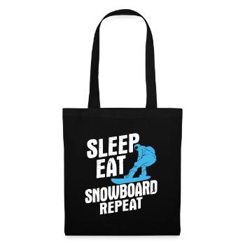 Snowboard Spruch für Snowboarder - Stoffbeutel - Schwarz - Vorne