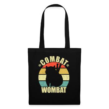 Lustiges Australischer Wombat Spruch - Stoffbeutel - Schwarz - Vorne