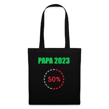 Papa 2023 Loading Vaterschaft Vater Werden Dad - Stoffbeutel - Schwarz - Vorne