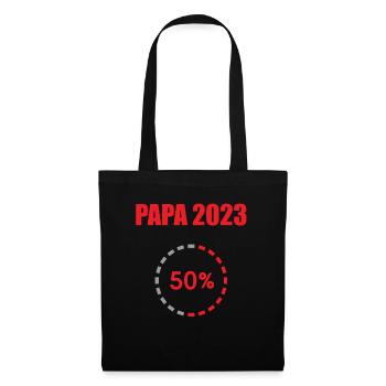 Papa 2023 Loading Vaterschaft Vater Werden Dad - Stoffbeutel - Schwarz - Vorne