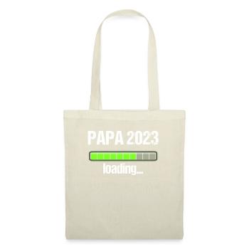 Papa 2023 Loading Vaterschaft Vater Werden Dad - Stoffbeutel - Natur - Vorne