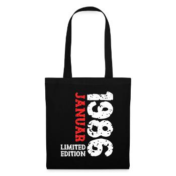 1986 janvier édition limitée déco tenue d’anniversaire - Sac en tissu - noir - Devant