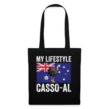 Casoars Retro Cassowary Bird Vintage - Sac en tissu - noir - Devant