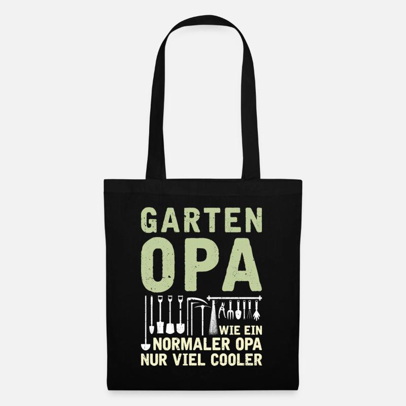 Lustiger Gärtner Spruch Garten Opa - Stoffbeutel - Schwarz