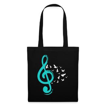 Violin clef Birds Music teacher Musicians - Tote Bag - black - Front