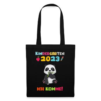 Kindergarten 2023 Ich Komme Mädchen Jungen Kita - Stoffbeutel - Schwarz - Vorne