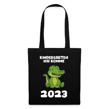 Kindergarten 2023 Ich Komme Mädchen Jungen Kita - Stoffbeutel - Schwarz - Vorne