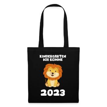 Kindergarten 2023 Ich Komme Mädchen Jungen Kita - Stoffbeutel - Schwarz - Vorne