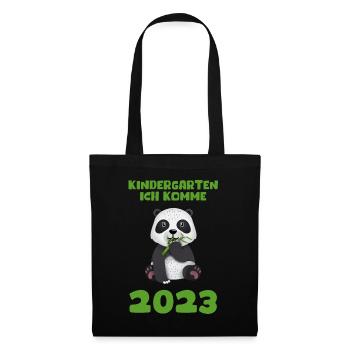 Kindergarten 2023 Ich Komme Mädchen Jungen Kita - Stoffbeutel - Schwarz - Vorne