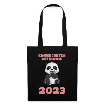 Kindergarten 2023 Ich Komme Mädchen Jungen Kita - Stoffbeutel - Schwarz - Vorne
