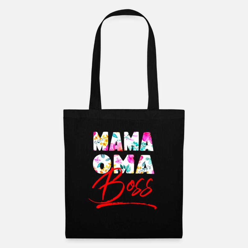 Mama Oma Boss Chef - Lustiger Großmutter Spruch - Stoffbeutel - Schwarz