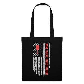 Wine Scene Investigator True Crime Lover - Sac en tissu - noir - Devant