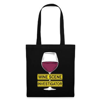 Wine Scene Investigator True Crime Weintrinker - Stoffbeutel - Schwarz - Vorne