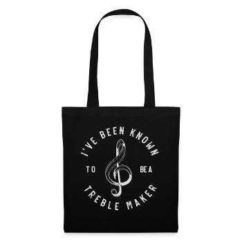 Funny musician Pun treble clef music - Tote Bag - black - Front