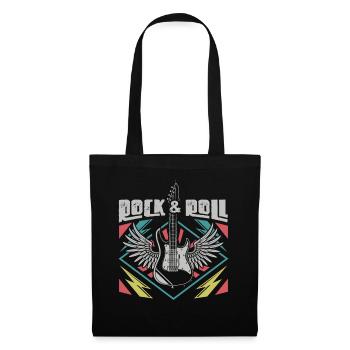 Guitariste amateur de musique rock and roll - Sac en tissu - noir - Devant