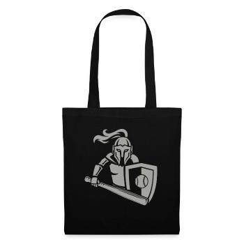 Mittelalterlicher Ritter Baseball - Stoffbeutel - Schwarz - Vorne