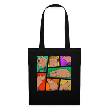 Capybara Pop Art Colorful Rodent Animal Love - Tote Bag - black - Front