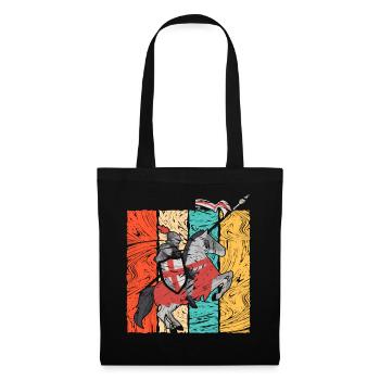 Chevalier médiéval Retro Riding - Sac en tissu - noir - Devant