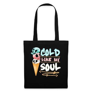 Kalte Seele Eiscreme Schädel Pastell Goth - Stoffbeutel - Schwarz - Vorne