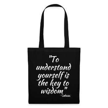 To understand yourself is the key to wisdom - Tote Bag - black - Front