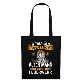 Feuerwehr Freiwillige Feuerwehr - Stoffbeutel - Schwarz - Vorne