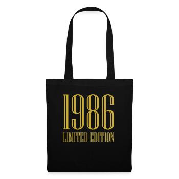 1986 édition limitée anniversaire cadeau femme mari - Sac en tissu - noir - Devant