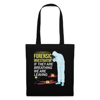 Forensic Technician Crime Scene Investigator Forensic Sentence - Tote Bag - black - Front