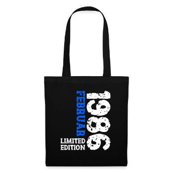 1986 février édition limitée anniversaire homme femme - Sac en tissu - noir - Devant