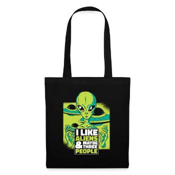 Alien UFO Aliens Außerirdischer - Tote Bag - black - Front