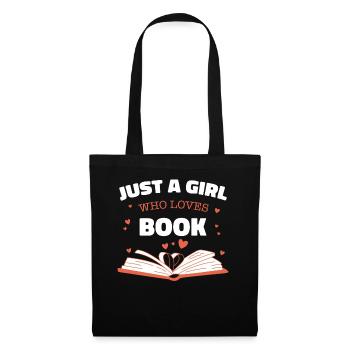 Bücher Buch lesen Bücherei Bibliothek Bücherwurm - Stoffbeutel - Schwarz - Vorne