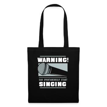Vocal music singer singing - Tote Bag - black - Front