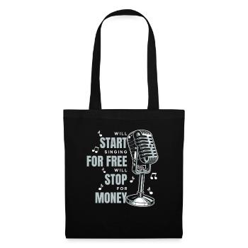 Vocal music singer singing - Tote Bag - black - Front