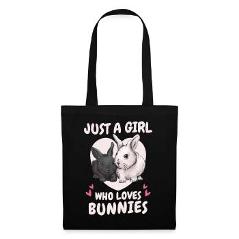 Lapin lapin animal de compagnie lapin - Sac en tissu - noir - Devant