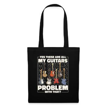 Guitar Guitarist Musician Acoustic Guitar Instruments - Tote Bag - black - Front