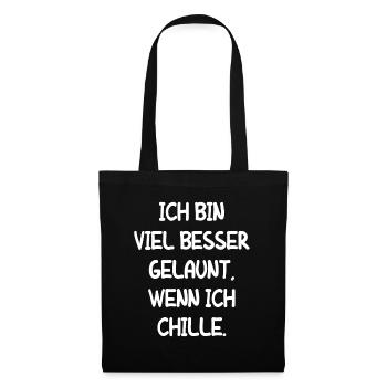 Müde Faul Job Chillen Laune Mitarbeiter Geschenk - Stoffbeutel - Schwarz - Vorne