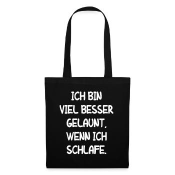 Müde Faul Job Schlafen Fertig Mitarbeiter Geschenk - Stoffbeutel - Schwarz - Vorne